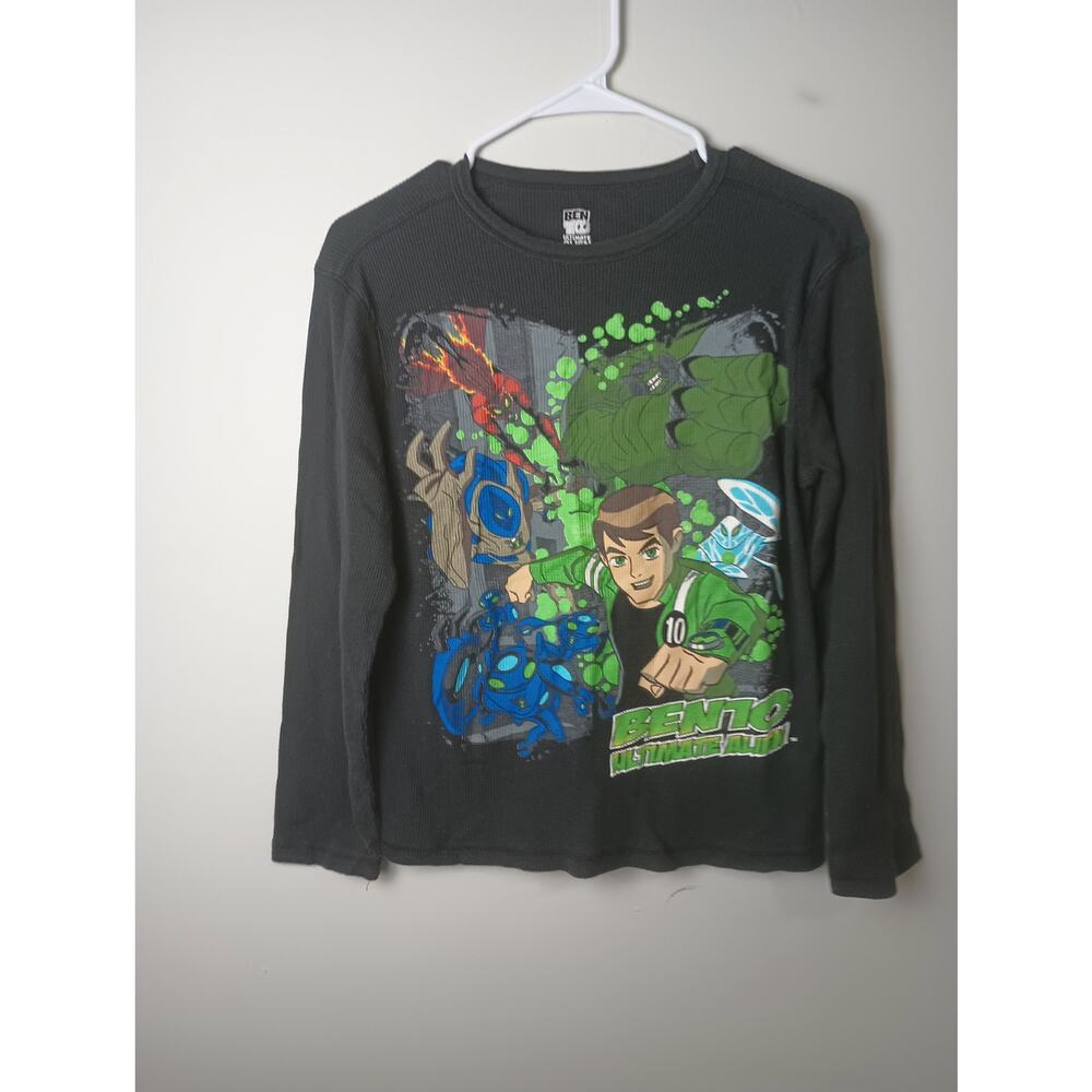 Cartoon Network 2010 Ben 10‎ Vintage Graphic Thermal T-Shirt Kids Size 10/12